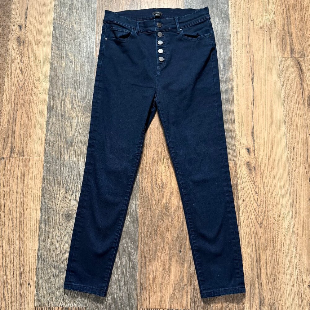 Ann Taylor Factory High Rise Button Fly Skinny Jeans Size 8